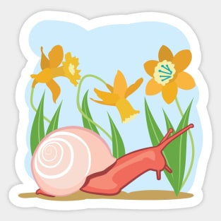 Snail in the Garden Sticker